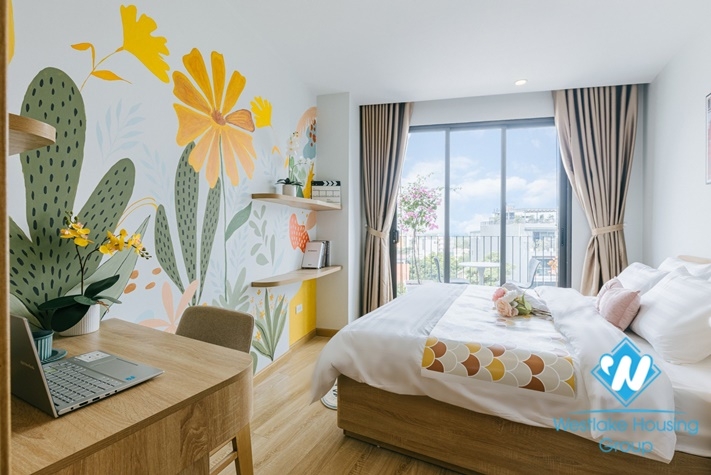 Luxury one bedroom apartment for rent in Au Co st, Tay Ho district.